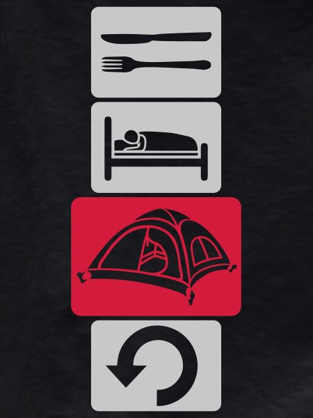 Repeat nature camping daily