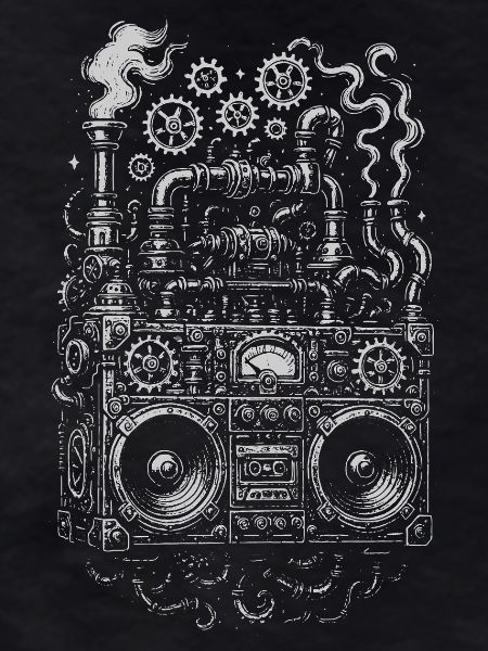 Steampunk Boombox Gears