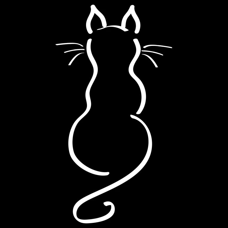 Dos lisé minimaliste pour chat