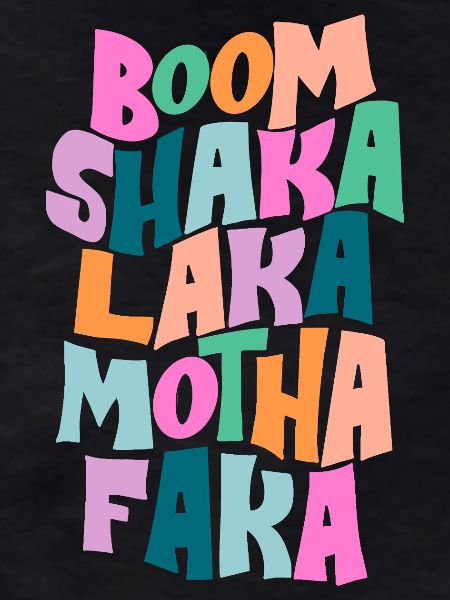 Fette Farbburst-Typografie