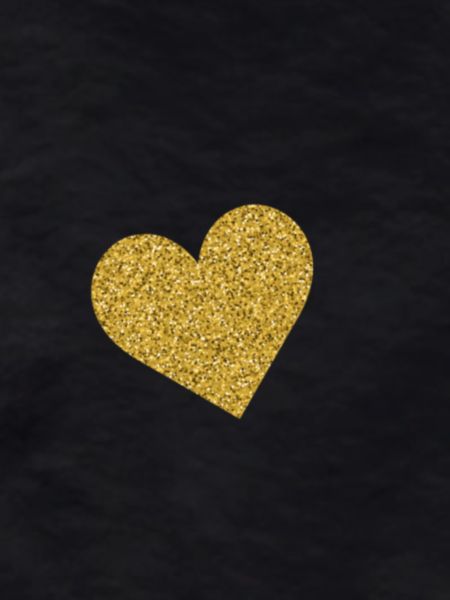 Golden Glitter Heart