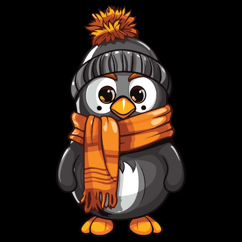 Pinguin Winter Comic