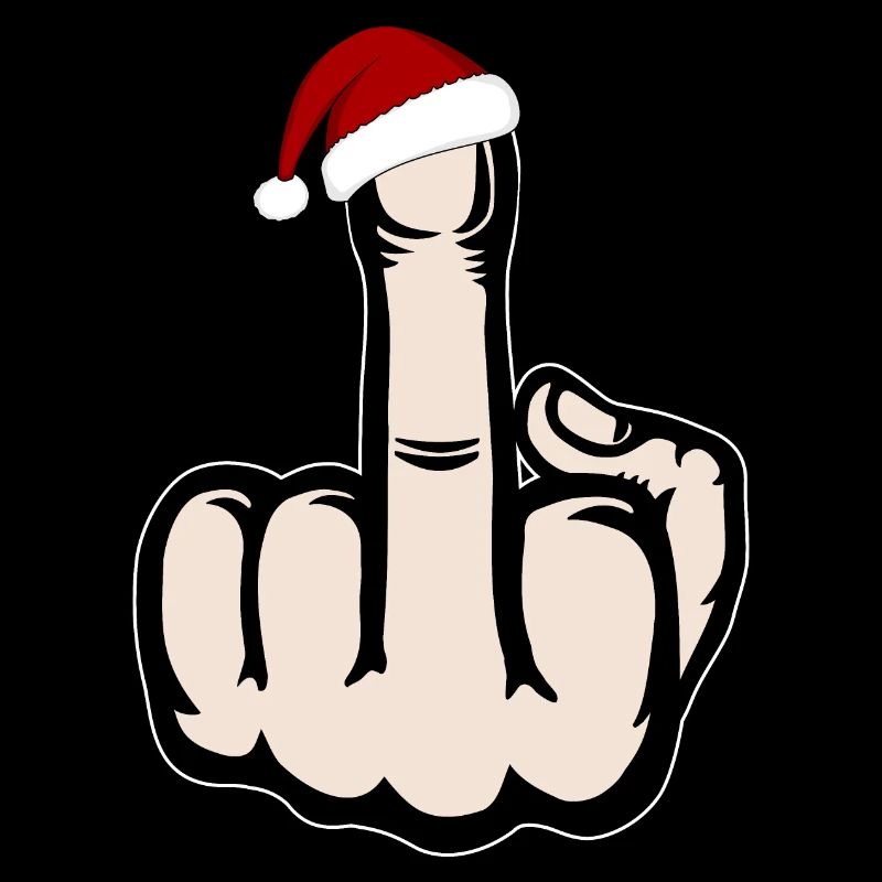 Doigt du milieu Icône de la main de Noël