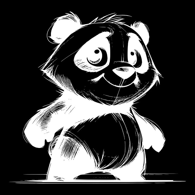 Petit Panda Enfants Bébé Dessin Au Crayon