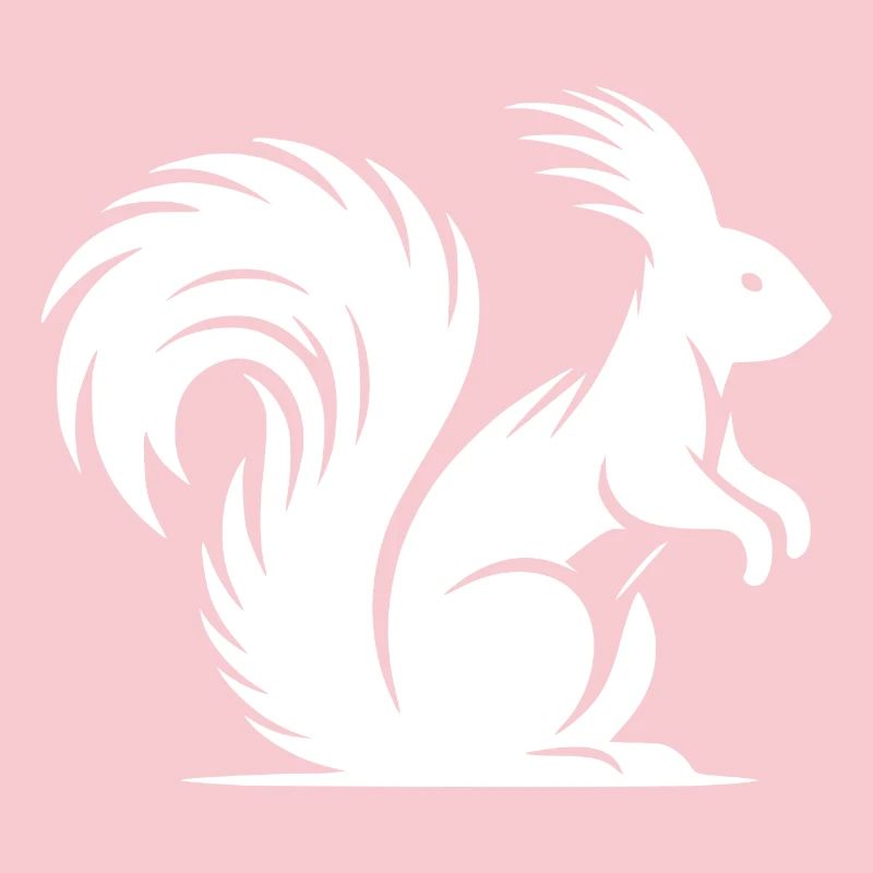 Écureuil mignon avec queue touffue