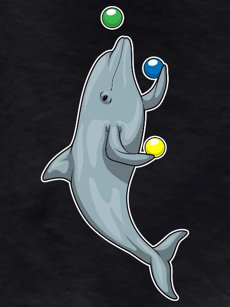 Dolphin juggler juggling