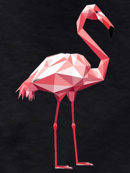 Flamingo in Geometric Style