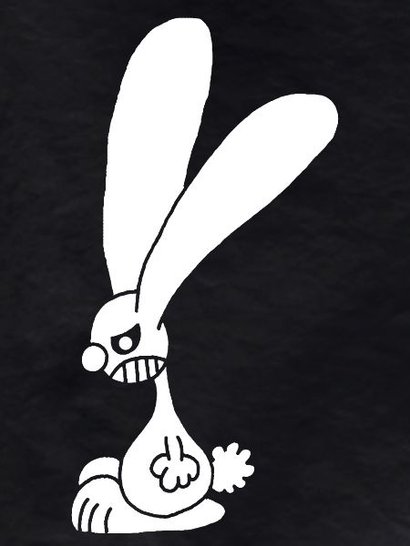 Grumpy White Rabbit