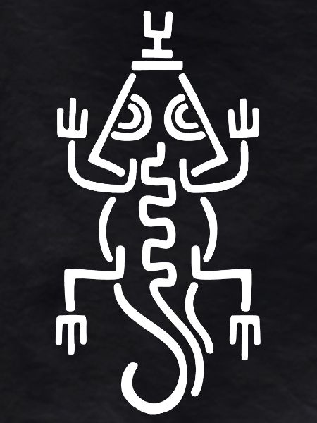 Tribal White Lizard