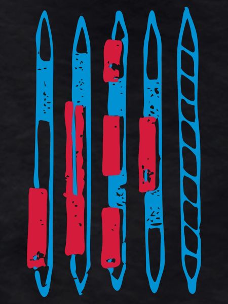 Blue-red sticks, Mikado