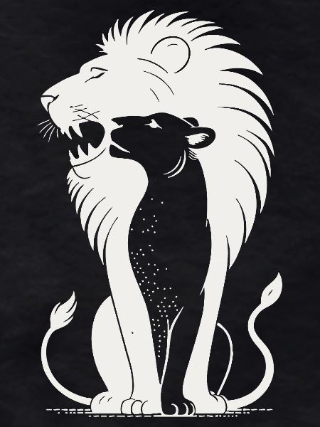 Regal Lion Silhouette