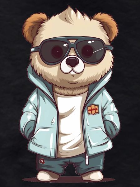 Sunglass Panda in Cool Jacket