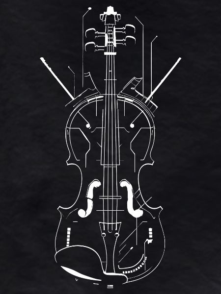Violin Line Drawing