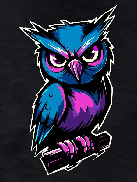 blue purple owl :)