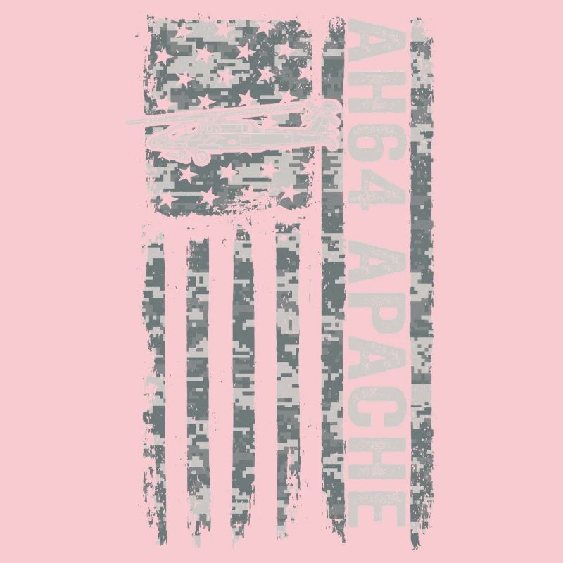 Hélicoptère AH-64 Apache avec drapeau américain