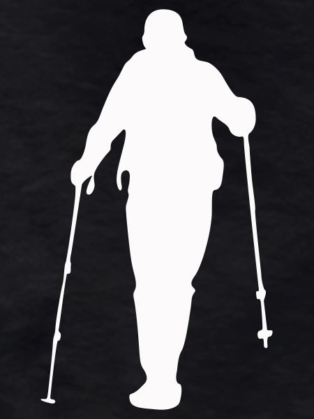 Hikers with trekking poles