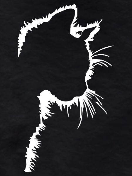 Cats Silhouette Line Style