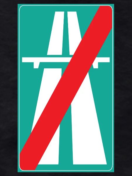 Ende der Autobahn