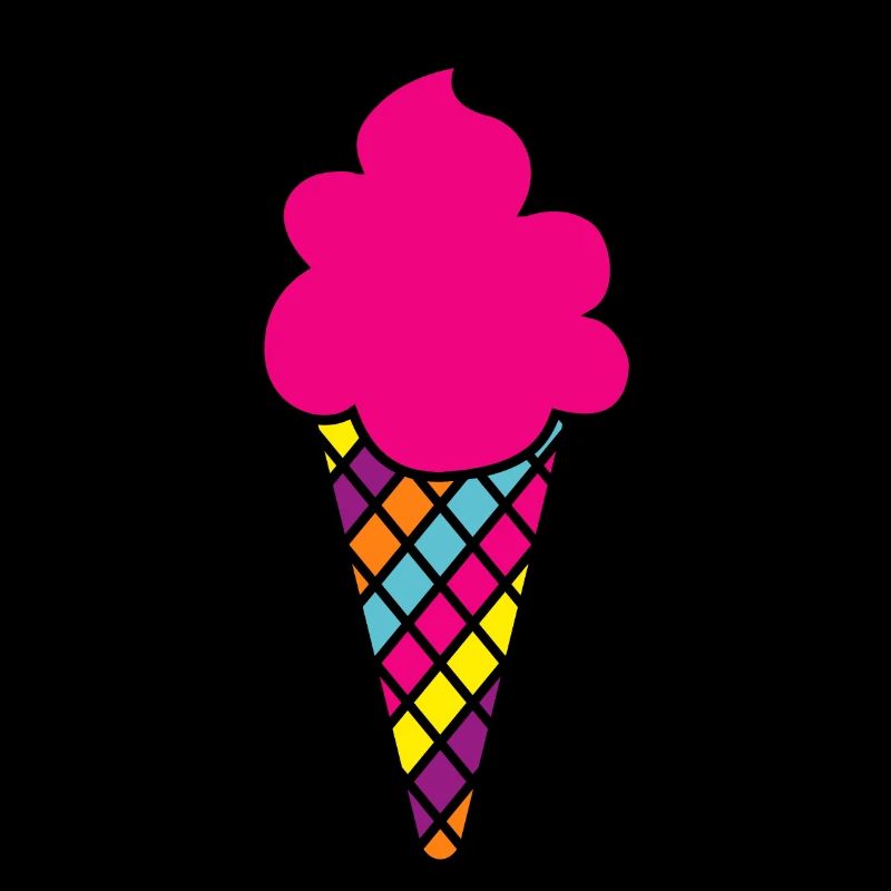 Cornet de crème glacée coloré Glace Gaufre Summer Fun Fan Sweets