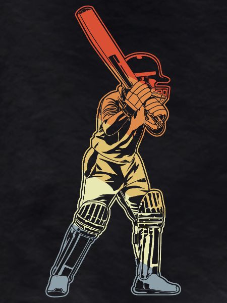 Retro Cricket Batter