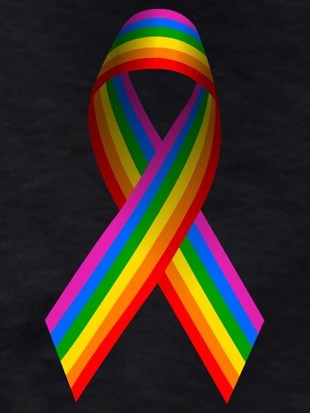 Rainbow flag as a bow