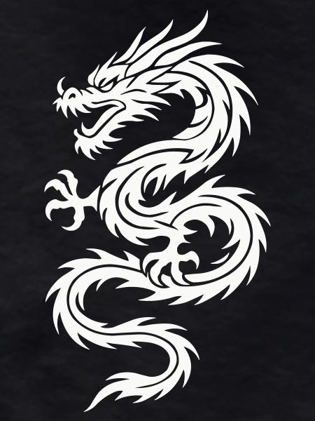 Tribal Dragon Silhouette