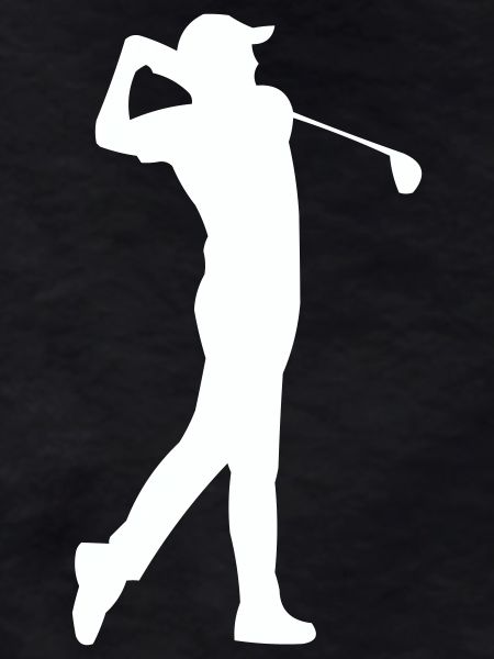 Golfer silhouette in swing