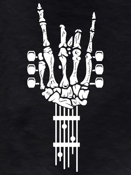 Rock Skeleton Hand Music Guitar