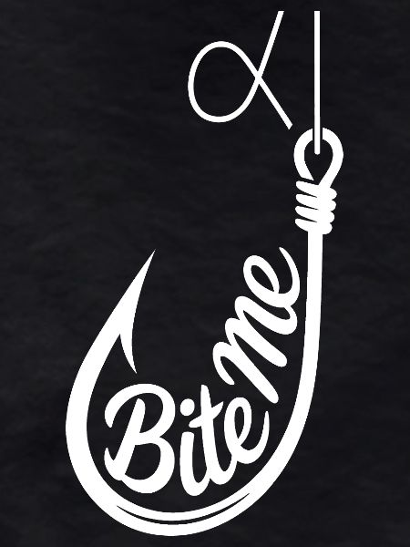 Bite Me Hook Grafik-Tee