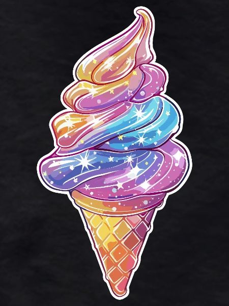 Regenbogen Softeis