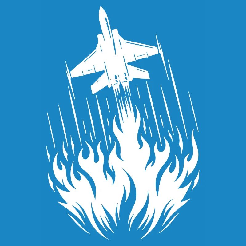 Fighter Jet Model Airplane Fire Flames Flight