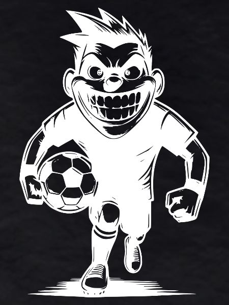 Funny referee with ball