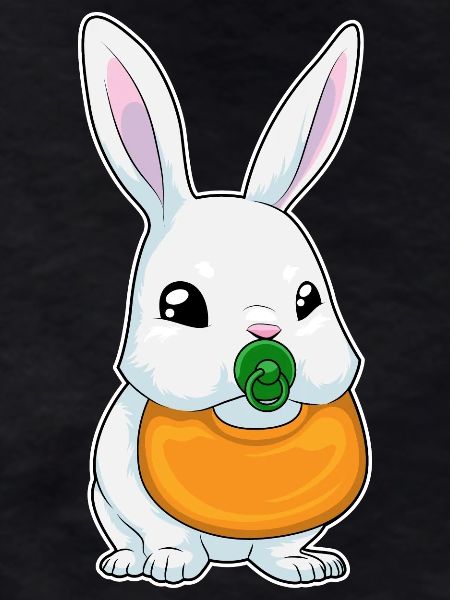 Bunny Baby Bib Pacifier