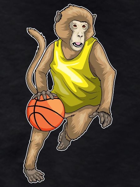 Monkey Basketball Player Basketball