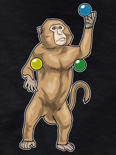 Monkey juggler juggling