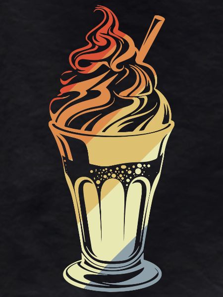 cream sundae retro style