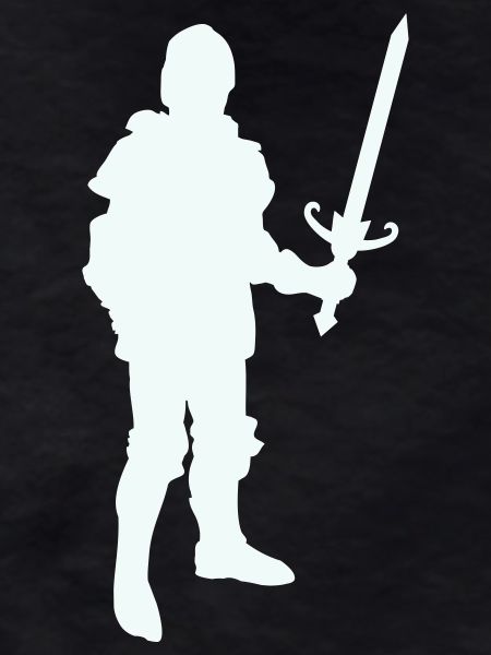 Ritterheld Silhouette mit Langschwert