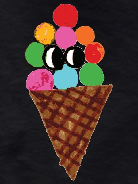 Bunte Eistüte Pop Art