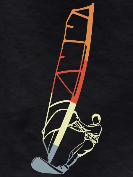 Funny windsurfer boy