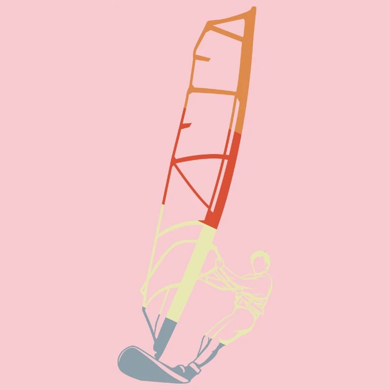 Funny windsurfer boy