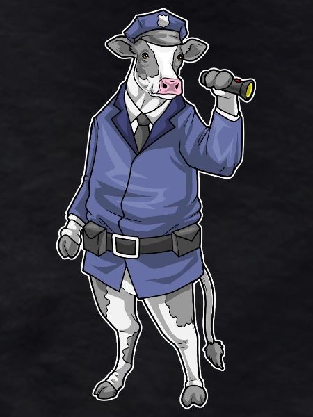 Cow Policeman Flashlight Police