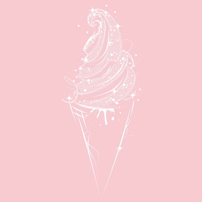Crème glacée à & cornet gaufre