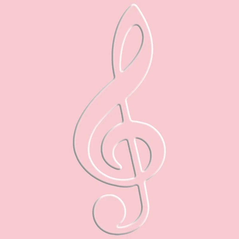 Clé de violon Note Lumière Blanche Contour