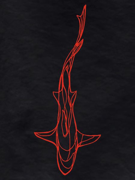Red Shark Silhouette