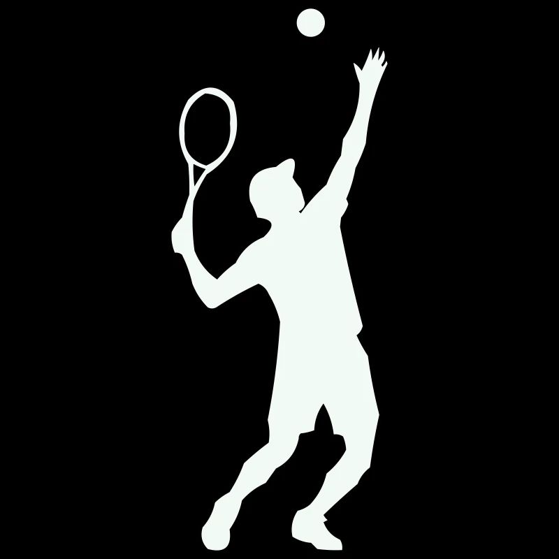 Tennis Silhouette im Sprung