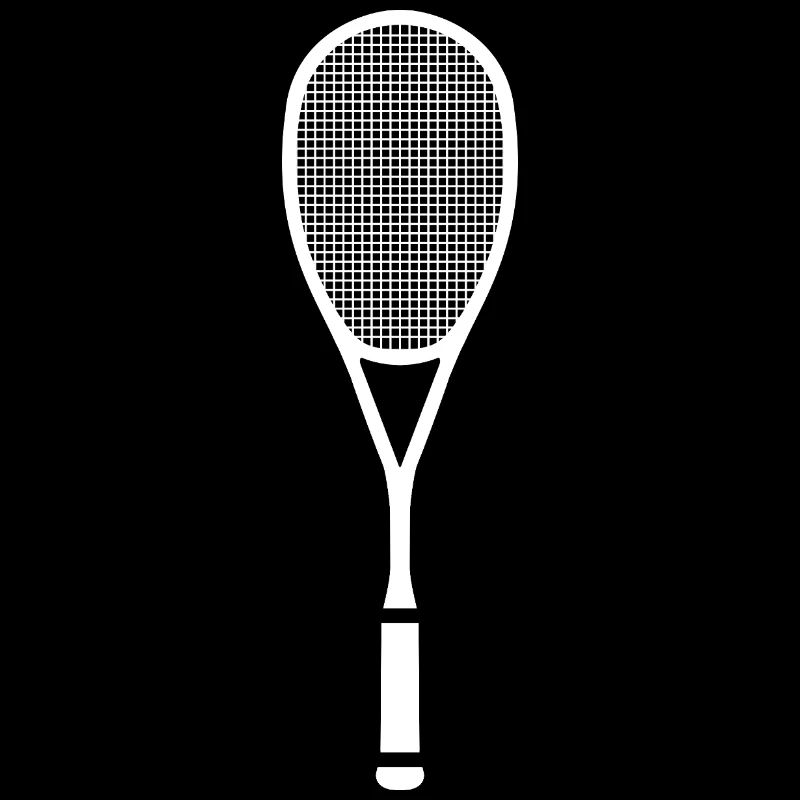 Squash Tennis Racket Split White