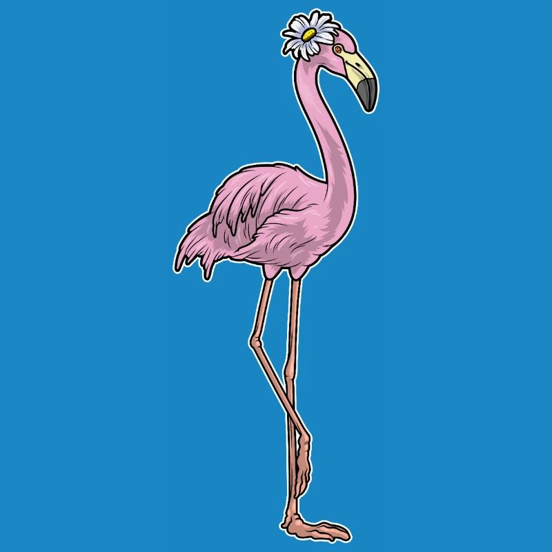 Flamingo Gänseblümchen 