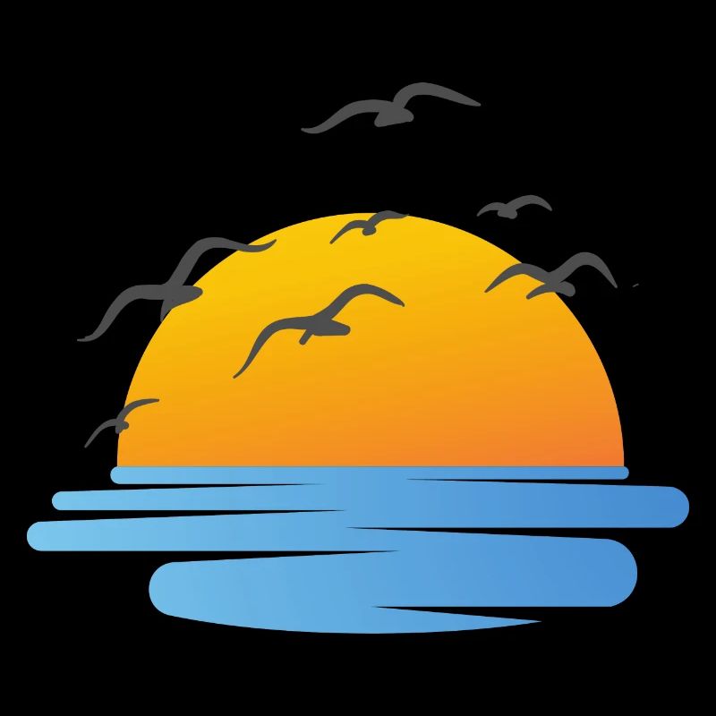 Sunset and waterfowl