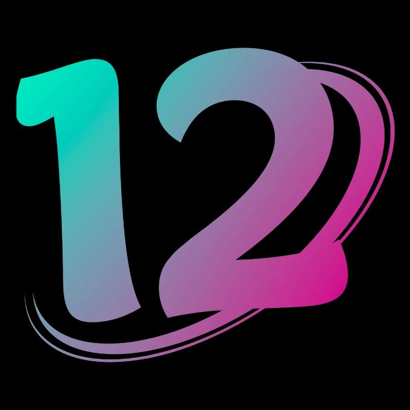 Numéro 12 multicolore