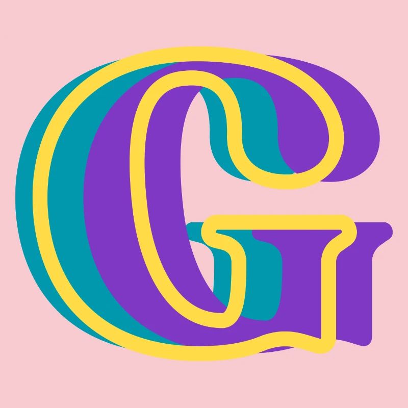 Multicolored letter g - original gift idea